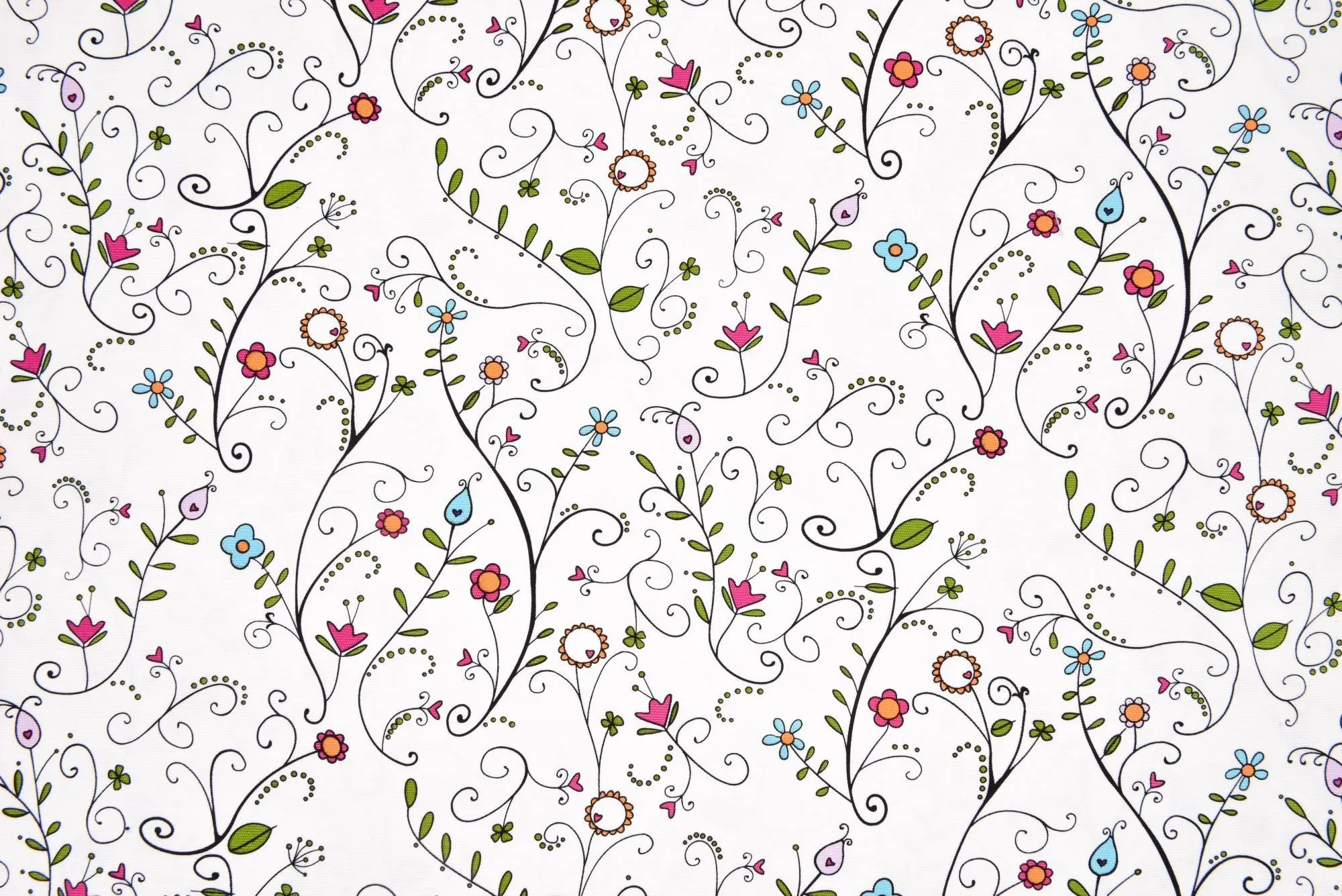 100% Cotton Half Panama Printed Fabric / Canvas printed Fabric / Summer Blossom Digital Print Fabric