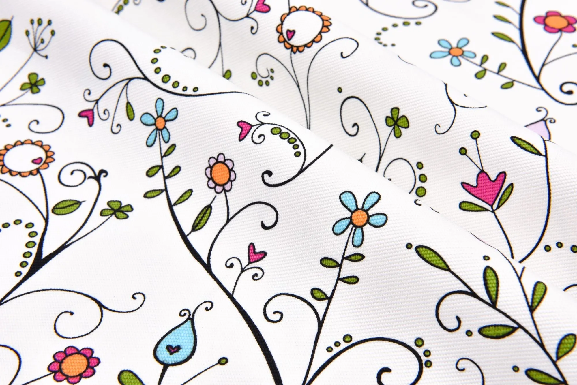 100% Cotton Half Panama Printed Fabric / Canvas printed Fabric / Summer Blossom Digital Print Fabric