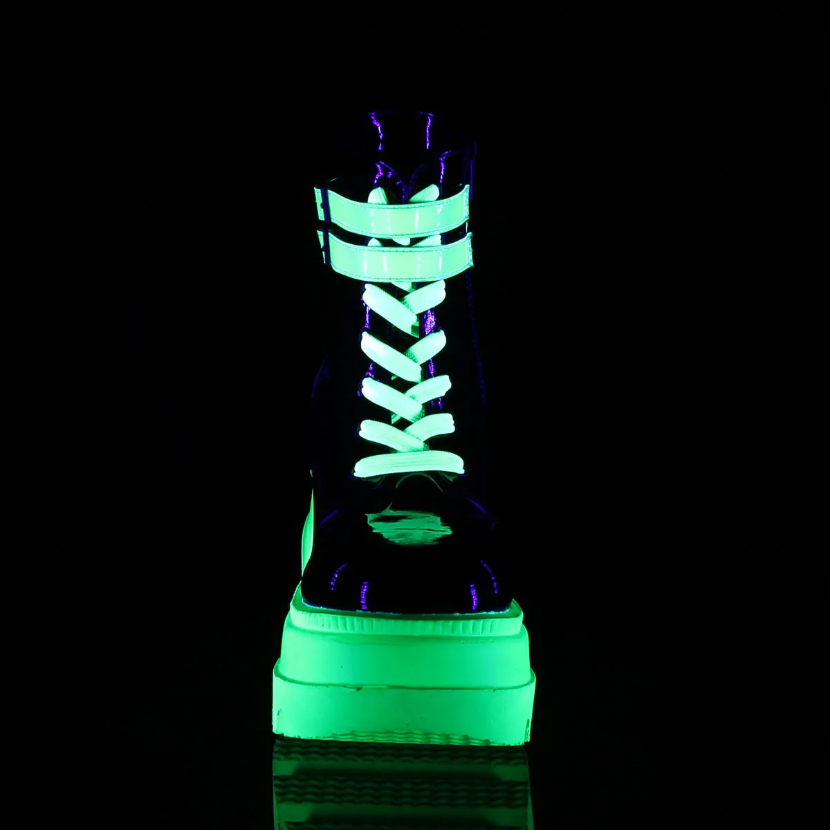 4 Inch Wedge Platform SHAKER-52 Neon Green