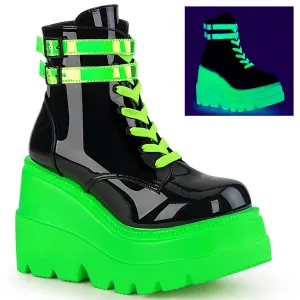 4 Inch Wedge Platform SHAKER-52 Neon Green