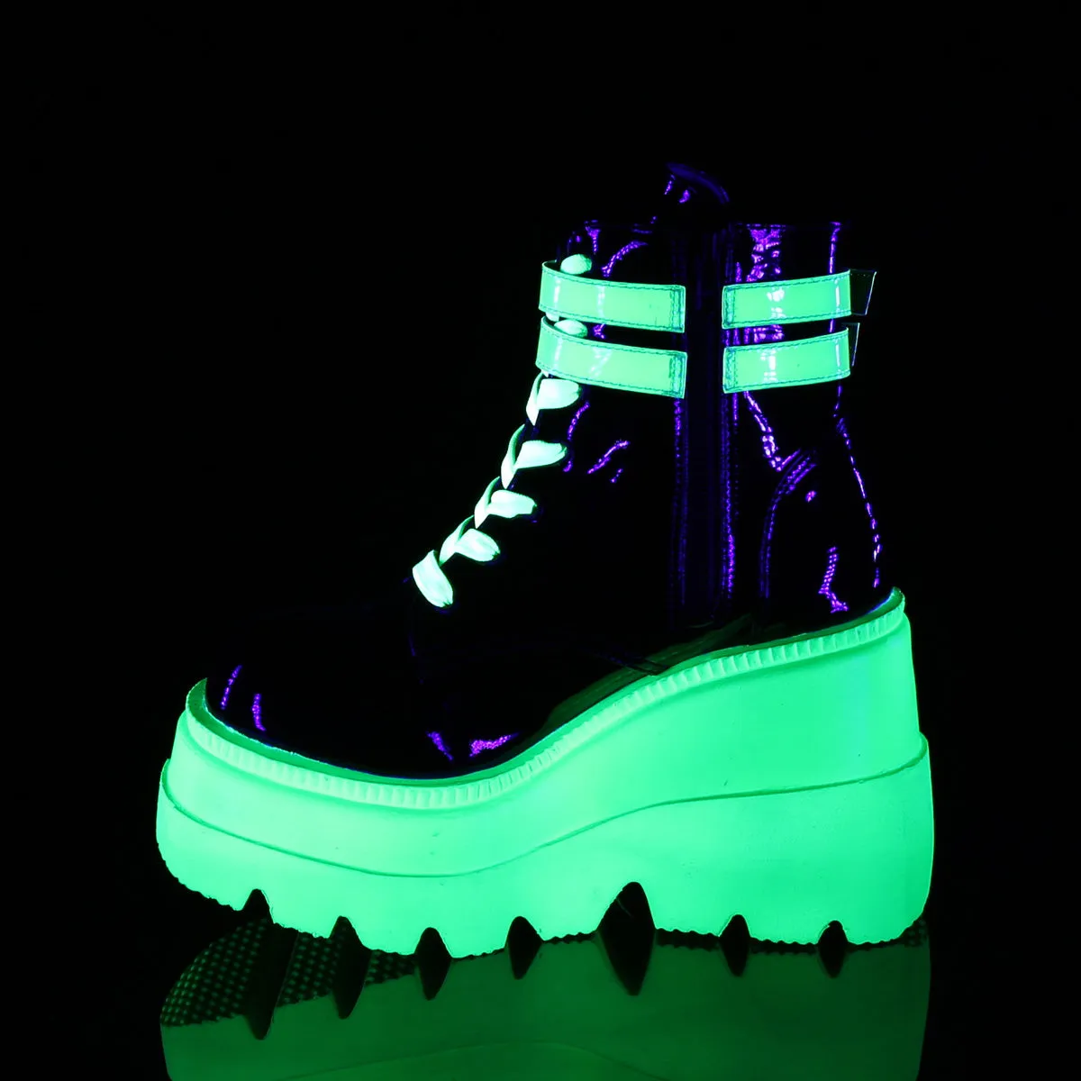 4 Inch Wedge Platform SHAKER-52 Neon Green