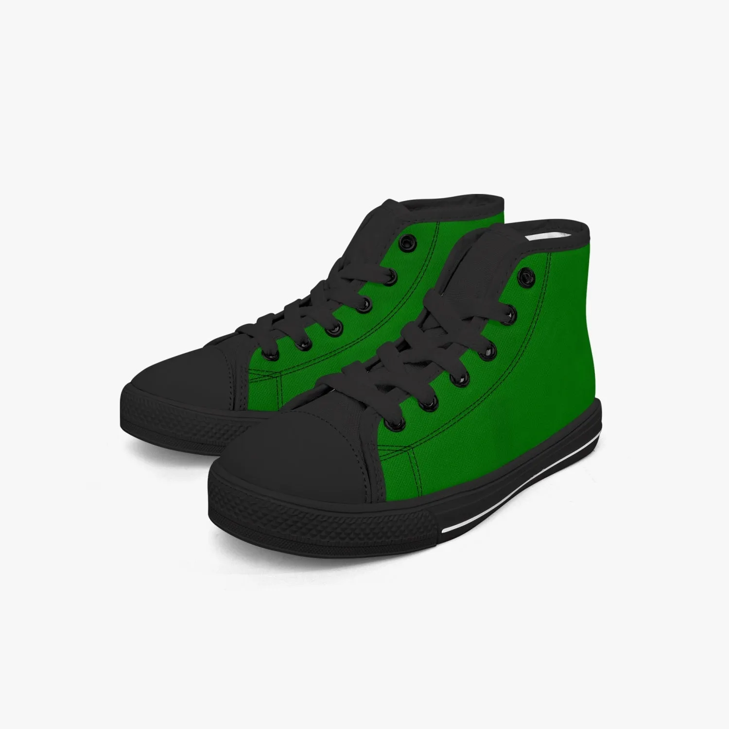 412. Kid’s High-Top Canvas Shoes-Black