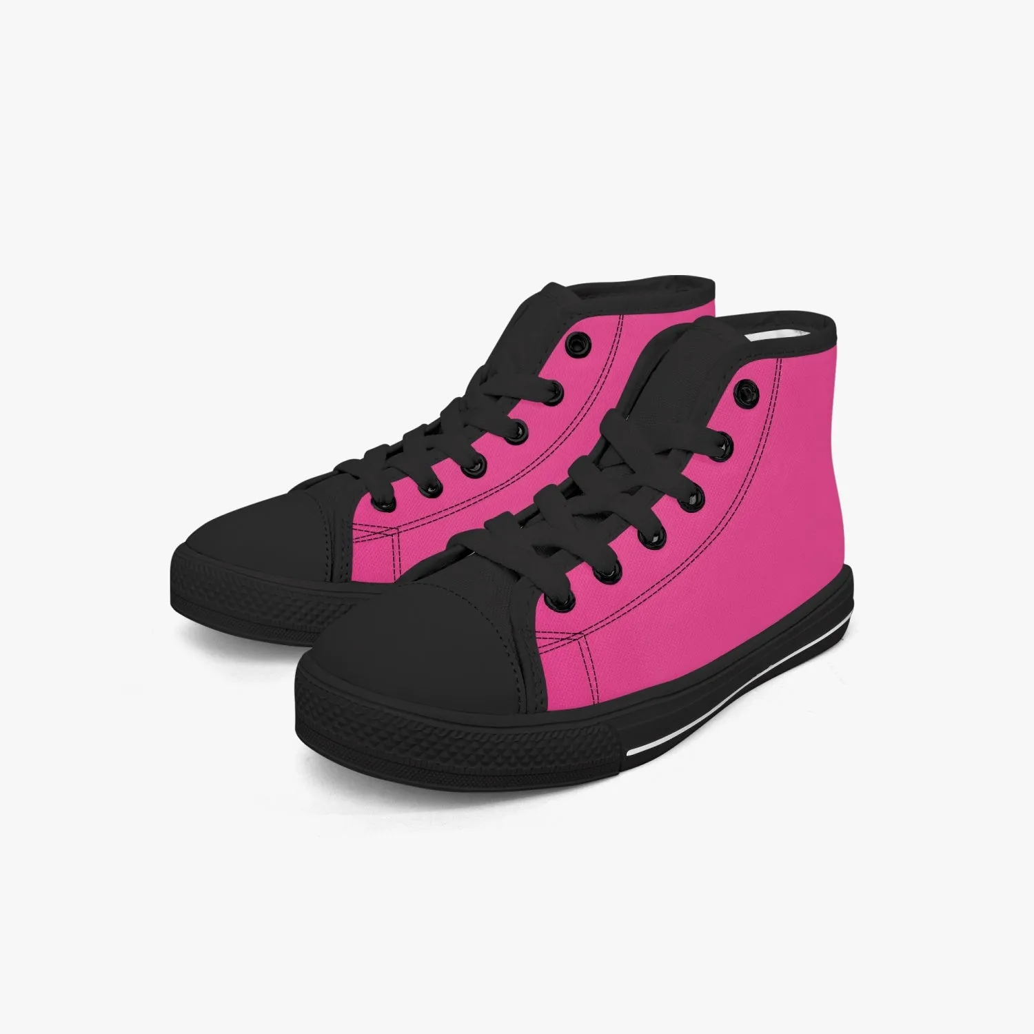 412. Kid’s High-Top Canvas Shoes-Black