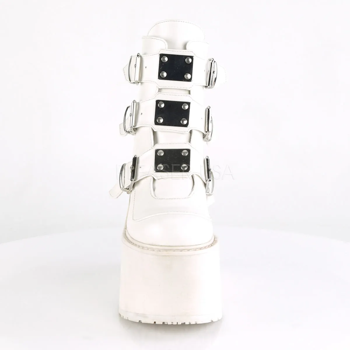 5 Inch Platform SWING-105 White Vegan Leather