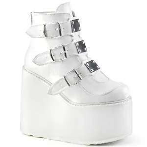 5 Inch Platform SWING-105 White Vegan Leather