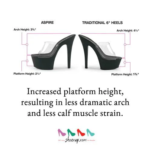 6 Inch Heel ASPIRE-609 White Patent