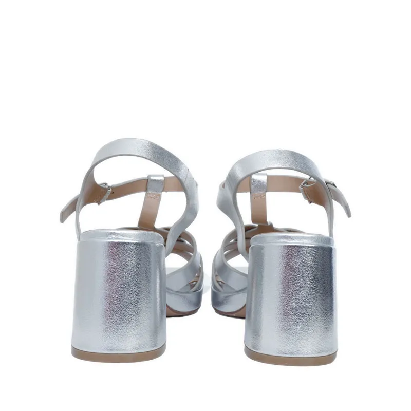 9AE02-SLR Sandal Heels - Silver