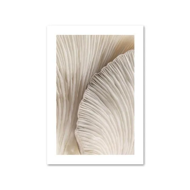 Abstract Nordic Matisse Art Reeds Mushroom Canvas Poster