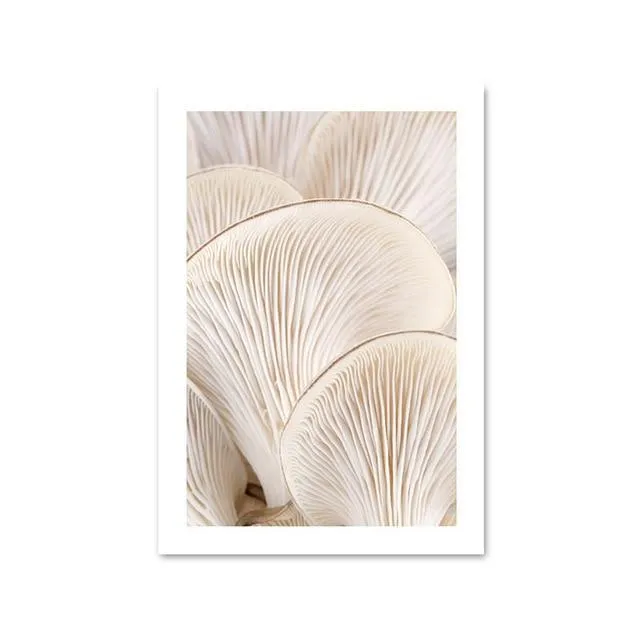 Abstract Nordic Matisse Art Reeds Mushroom Canvas Poster