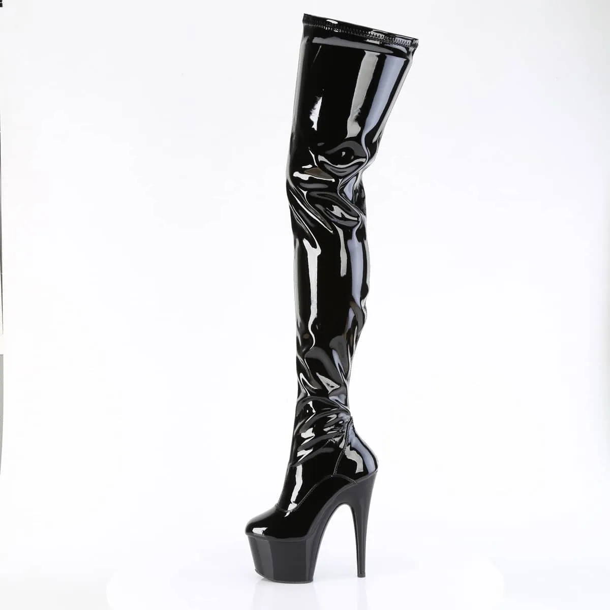 ADORE-4000 Black Patent Thigh High Platform Boots