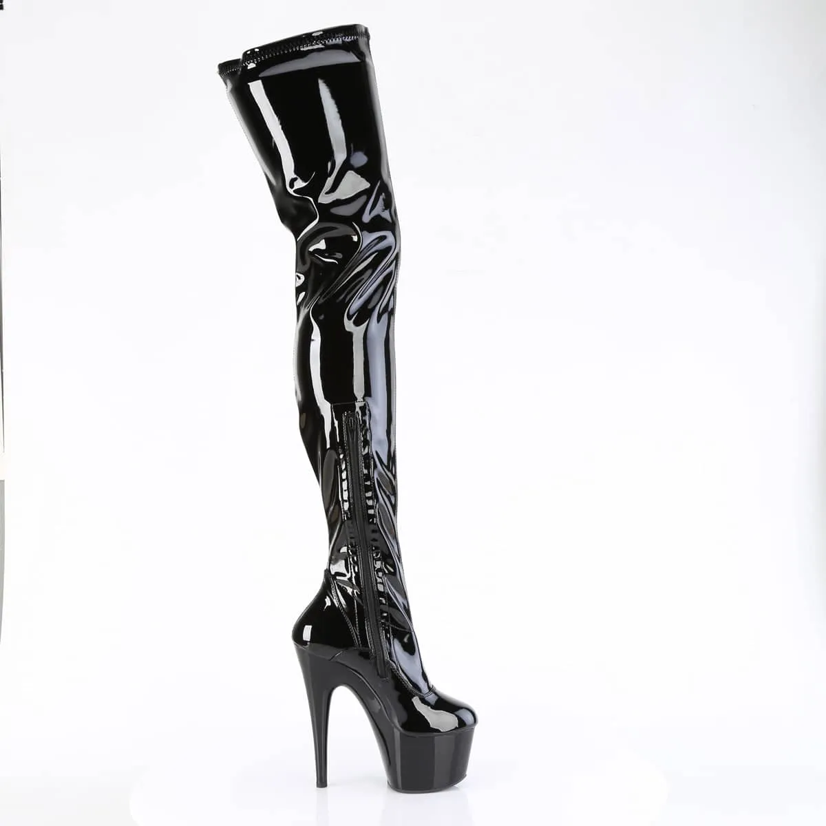 ADORE-4000 Black Patent Thigh High Platform Boots