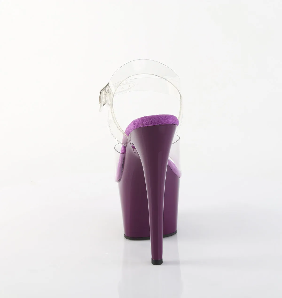 ADORE-708 Purple & Clear Platform Heels