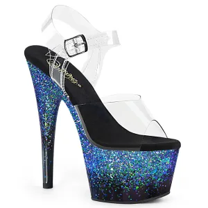 ADORE-708SS Blue Ombre  7 Inch Heel Platform Stripper Shoes