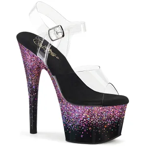 ADORE-708SS Purple Glitter Platform 7 Inch Heel Exotic Dancer Shoes