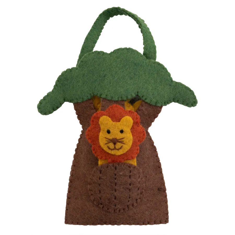 African Animal Finger Puppet Play Bag