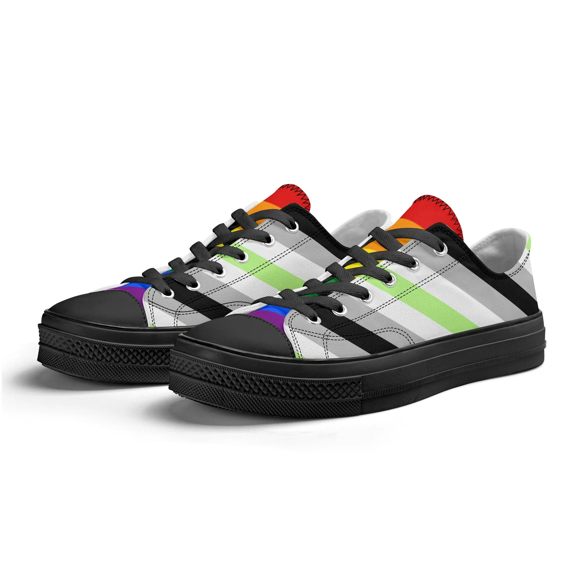 Agender Pride Collection - Womens Classic Low Top Canvas Shoes for the LGBTQIA  community