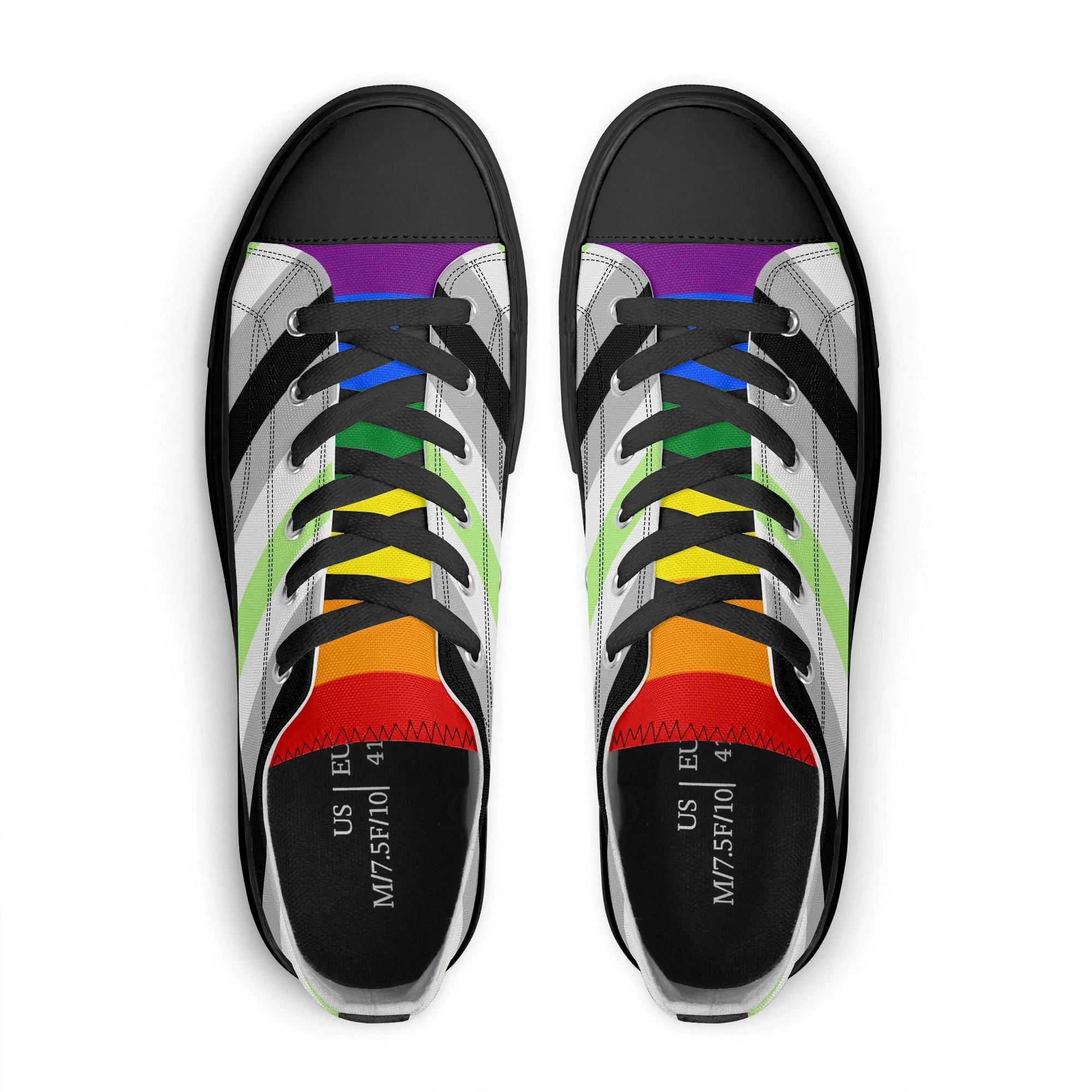 Agender Pride Collection - Womens Classic Low Top Canvas Shoes for the LGBTQIA  community