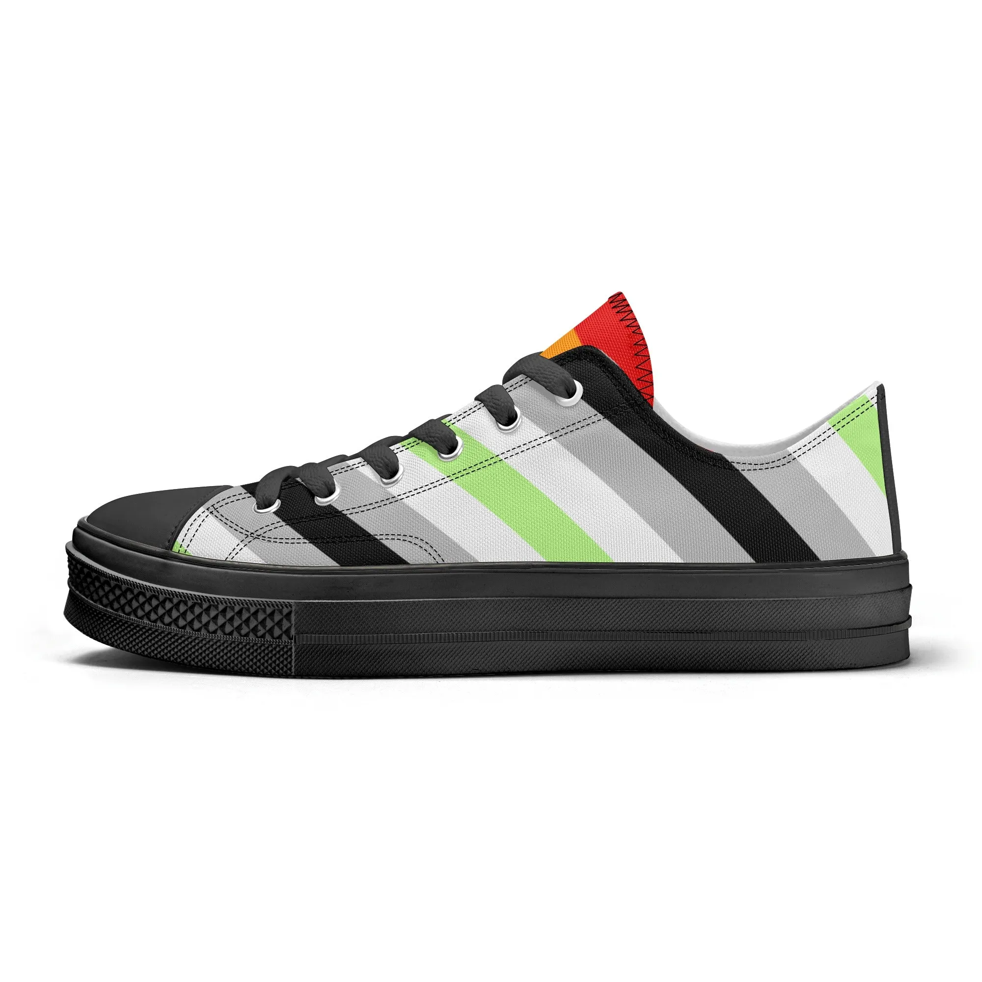 Agender Pride Collection - Womens Classic Low Top Canvas Shoes for the LGBTQIA  community