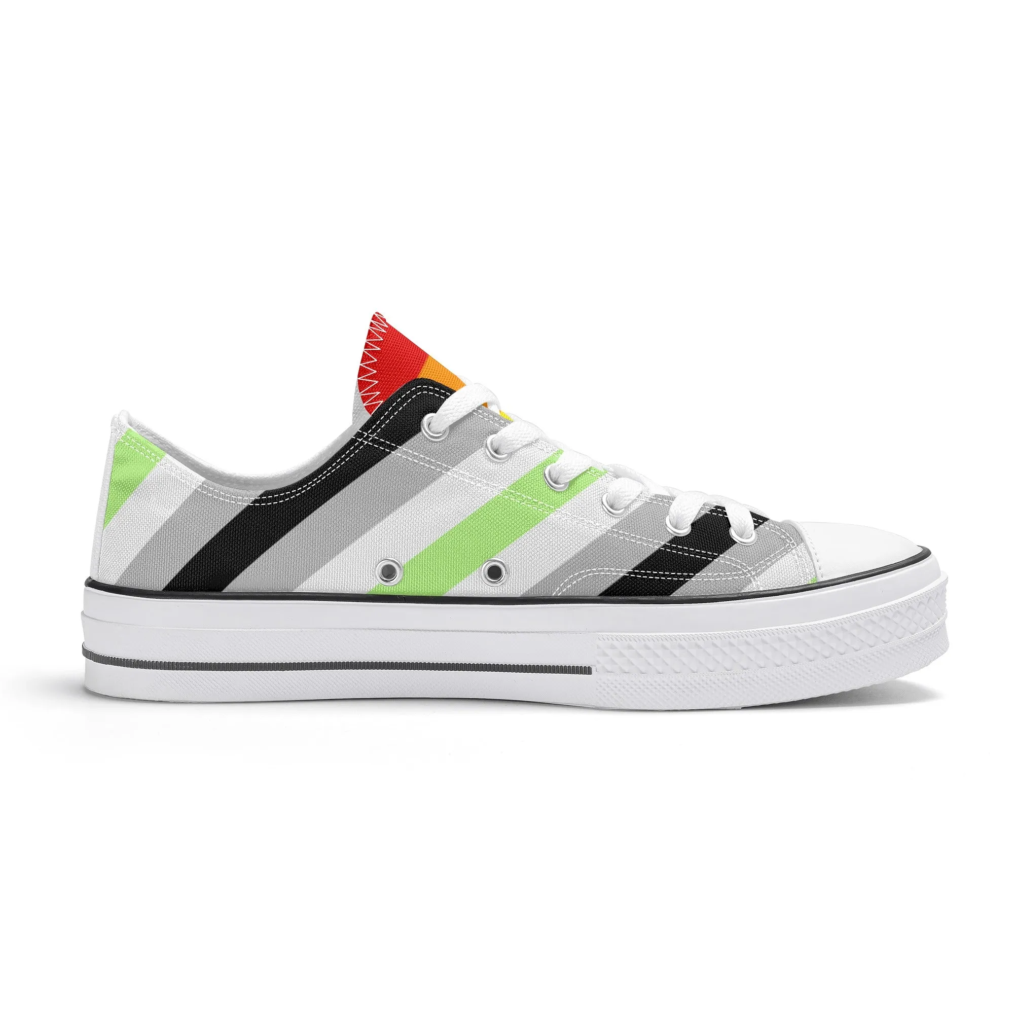 Agender Pride Collection - Womens Classic Low Top Canvas Shoes for the LGBTQIA  community