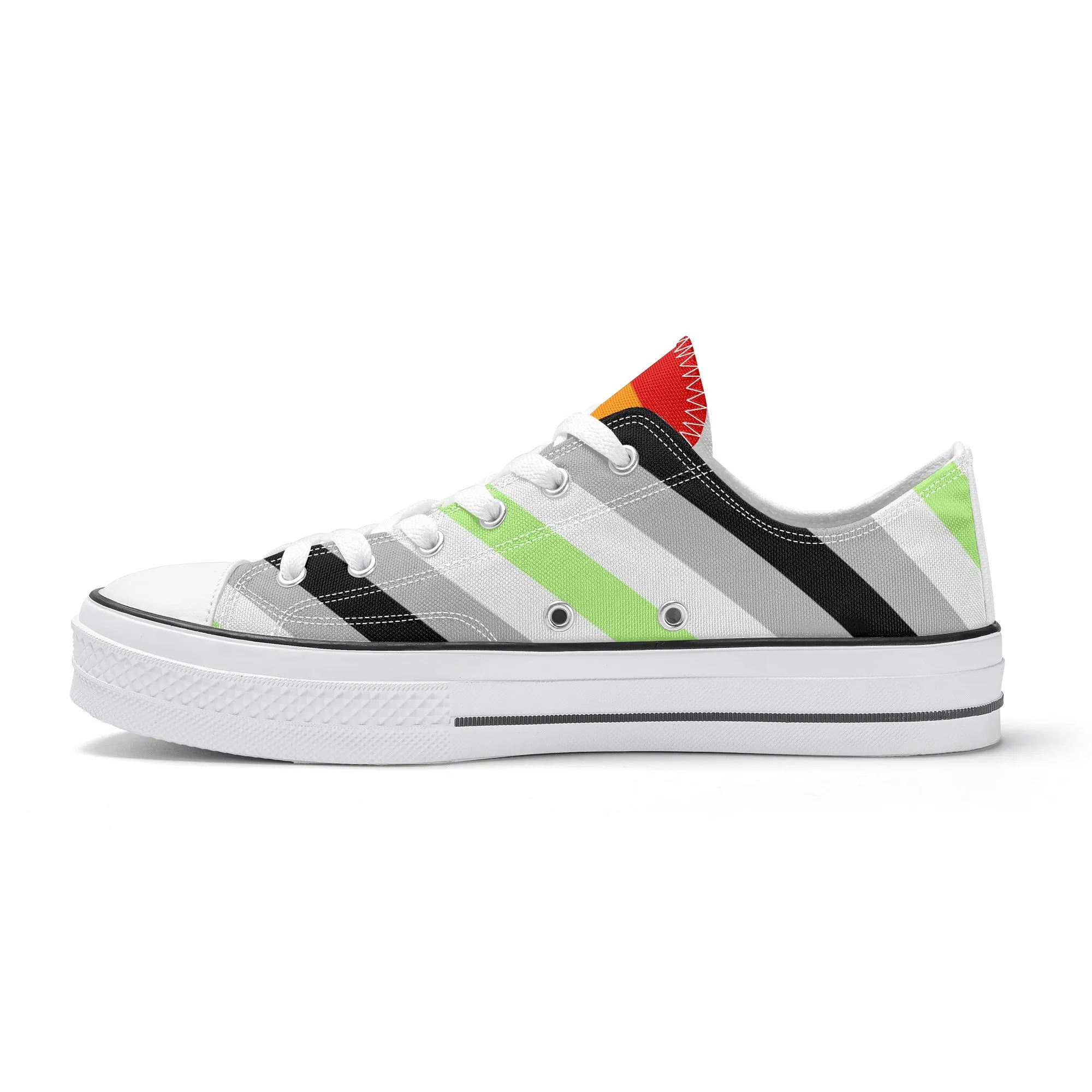 Agender Pride Collection - Womens Classic Low Top Canvas Shoes for the LGBTQIA  community