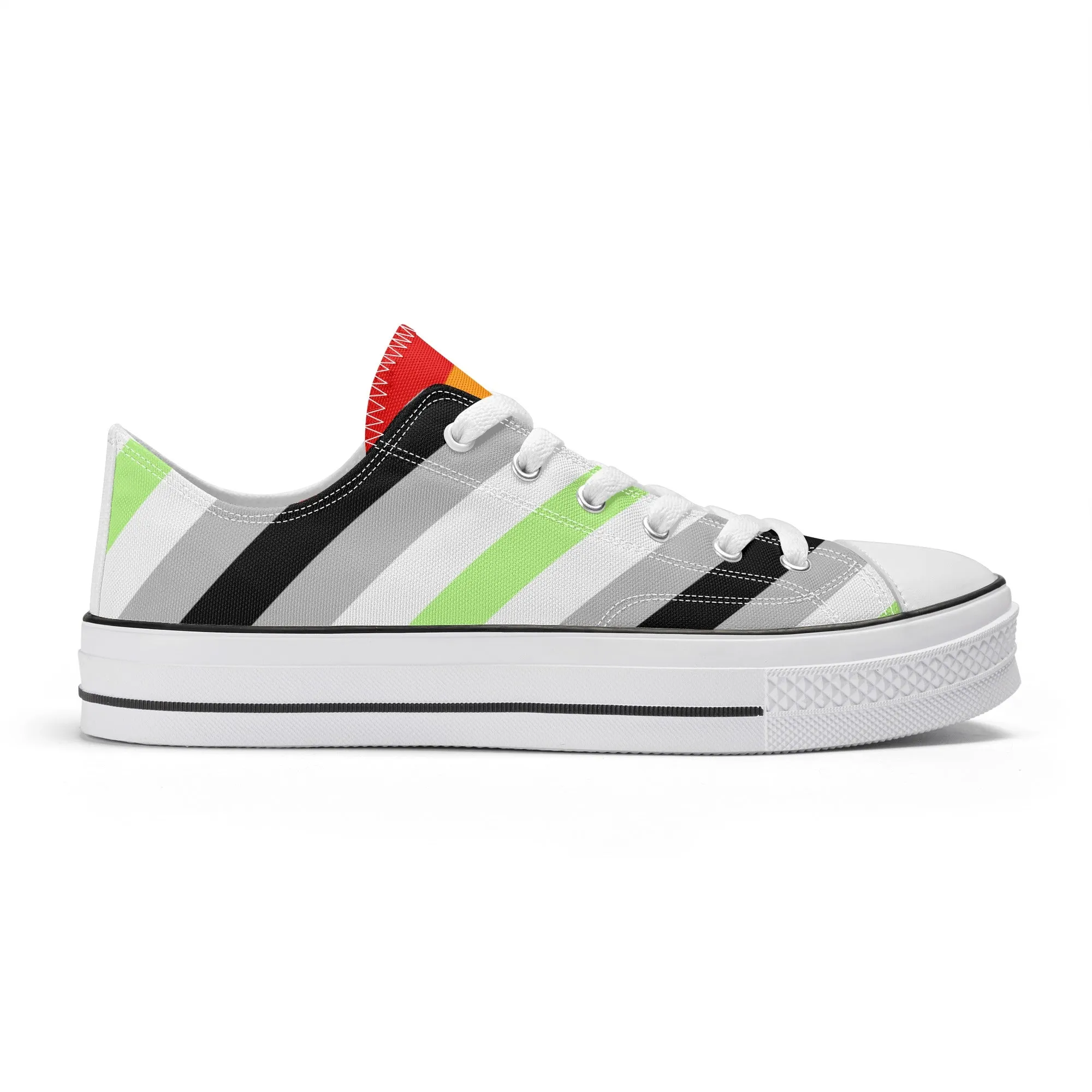 Agender Pride Collection - Womens Classic Low Top Canvas Shoes for the LGBTQIA  community