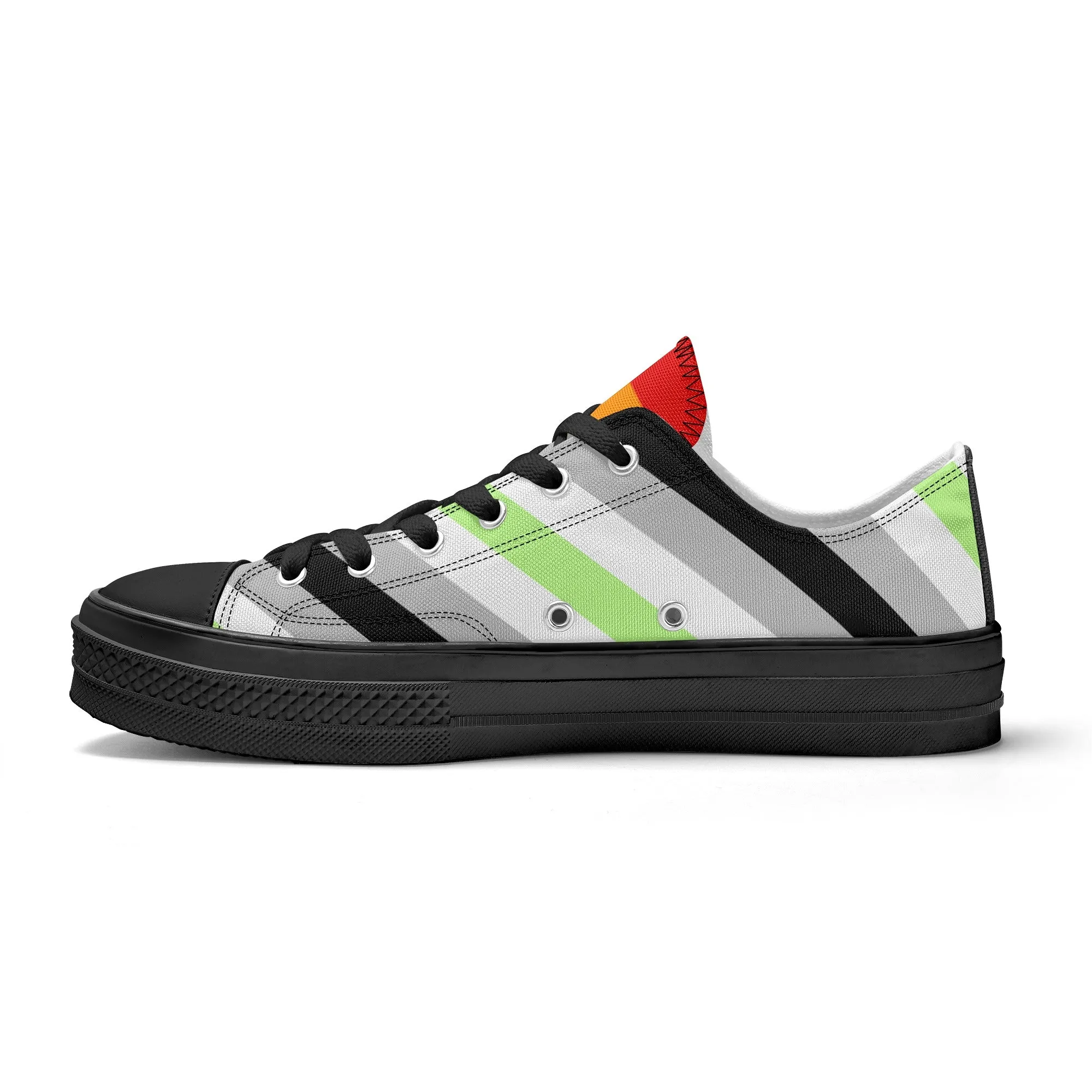 Agender Pride Collection - Womens Classic Low Top Canvas Shoes for the LGBTQIA  community