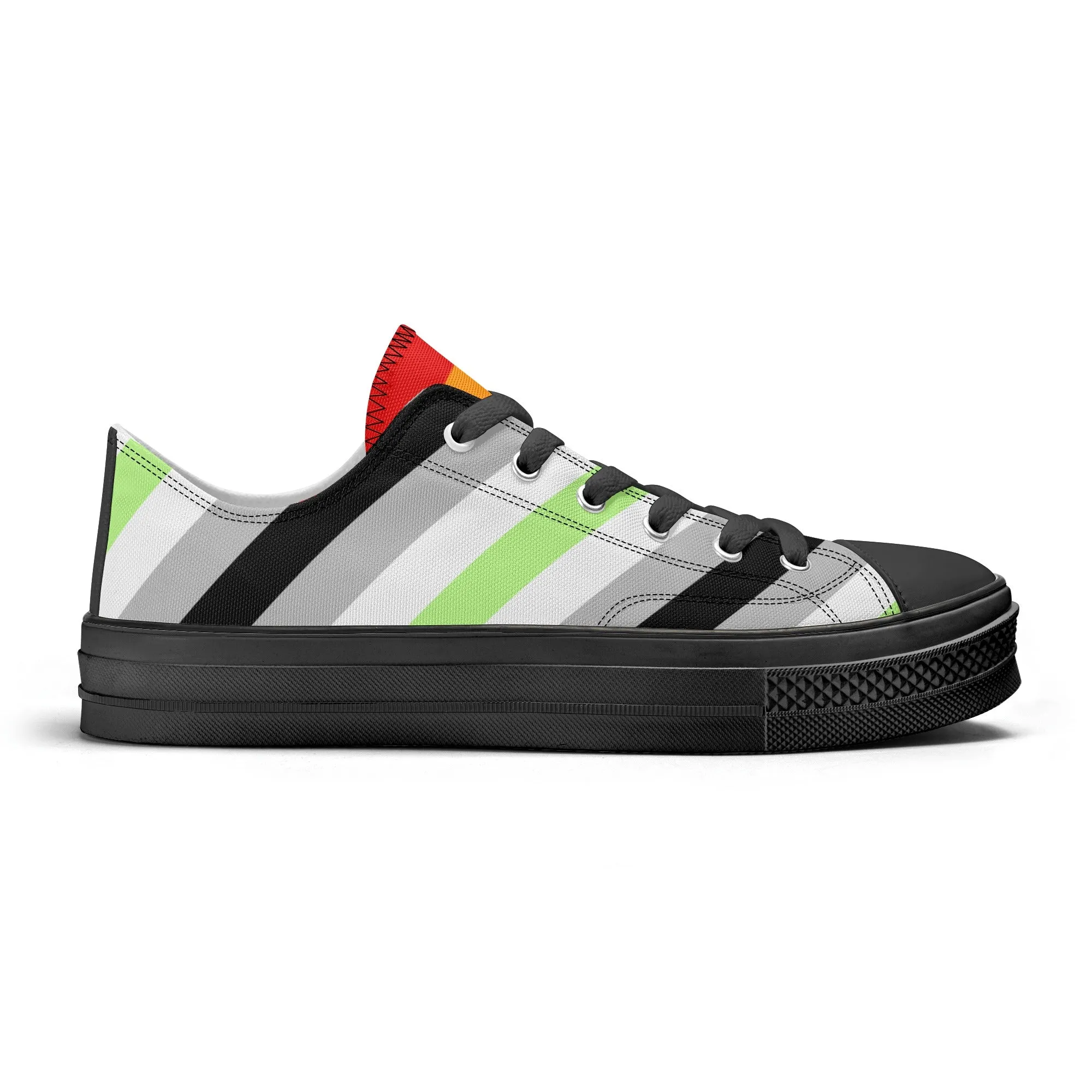 Agender Pride Collection - Womens Classic Low Top Canvas Shoes for the LGBTQIA  community