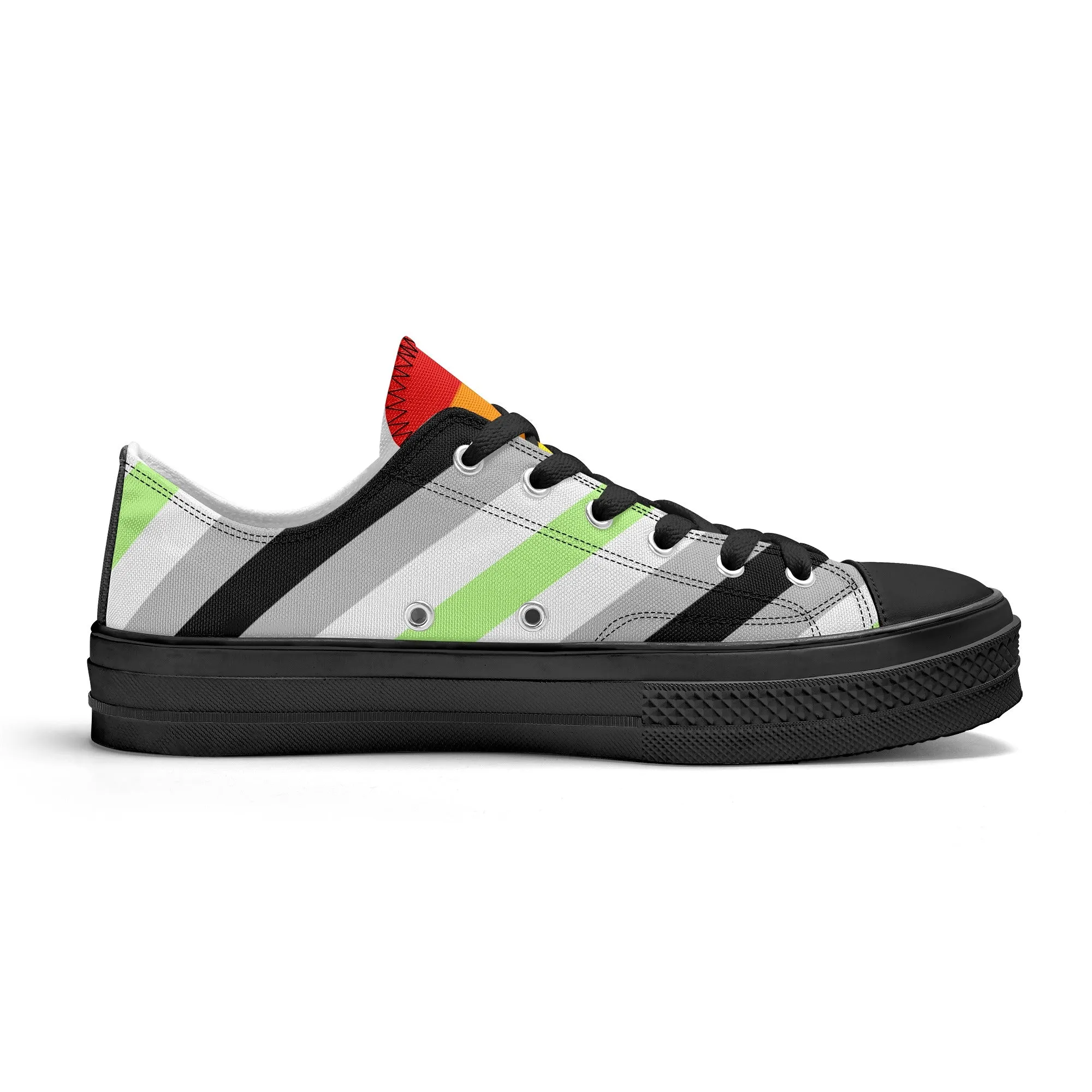 Agender Pride Collection - Womens Classic Low Top Canvas Shoes for the LGBTQIA  community