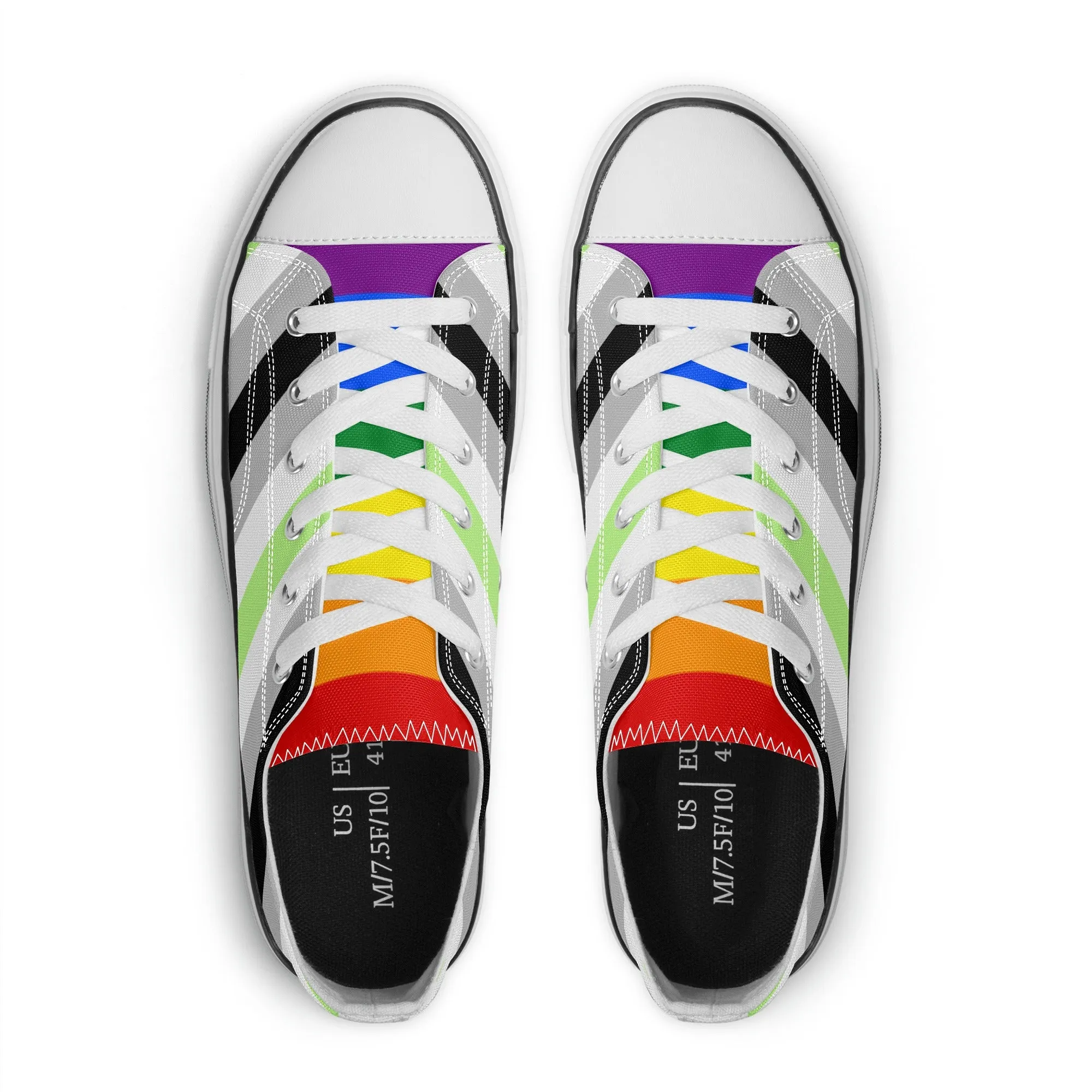 Agender Pride Collection - Womens Classic Low Top Canvas Shoes for the LGBTQIA  community