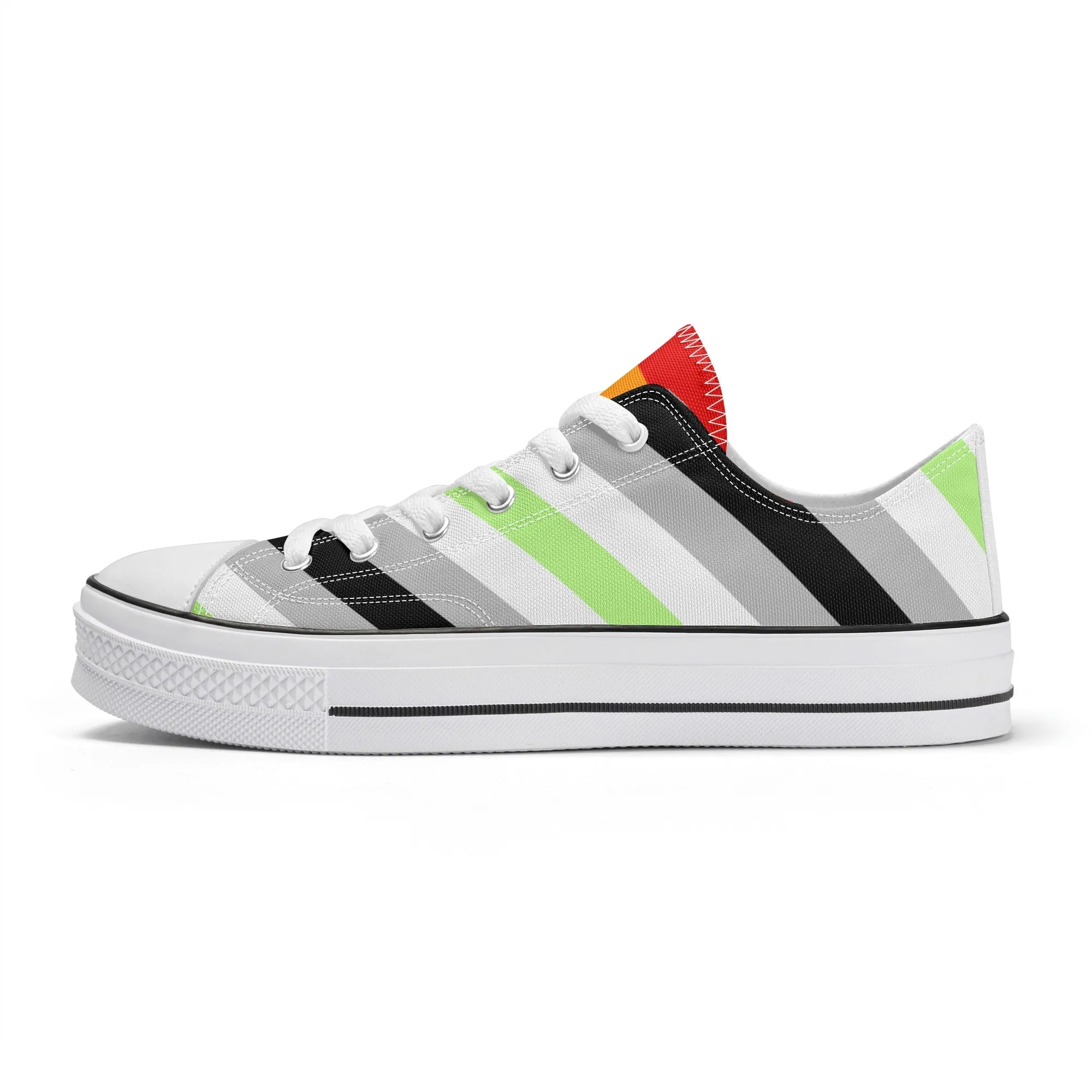 Agender Pride Collection - Womens Classic Low Top Canvas Shoes for the LGBTQIA  community