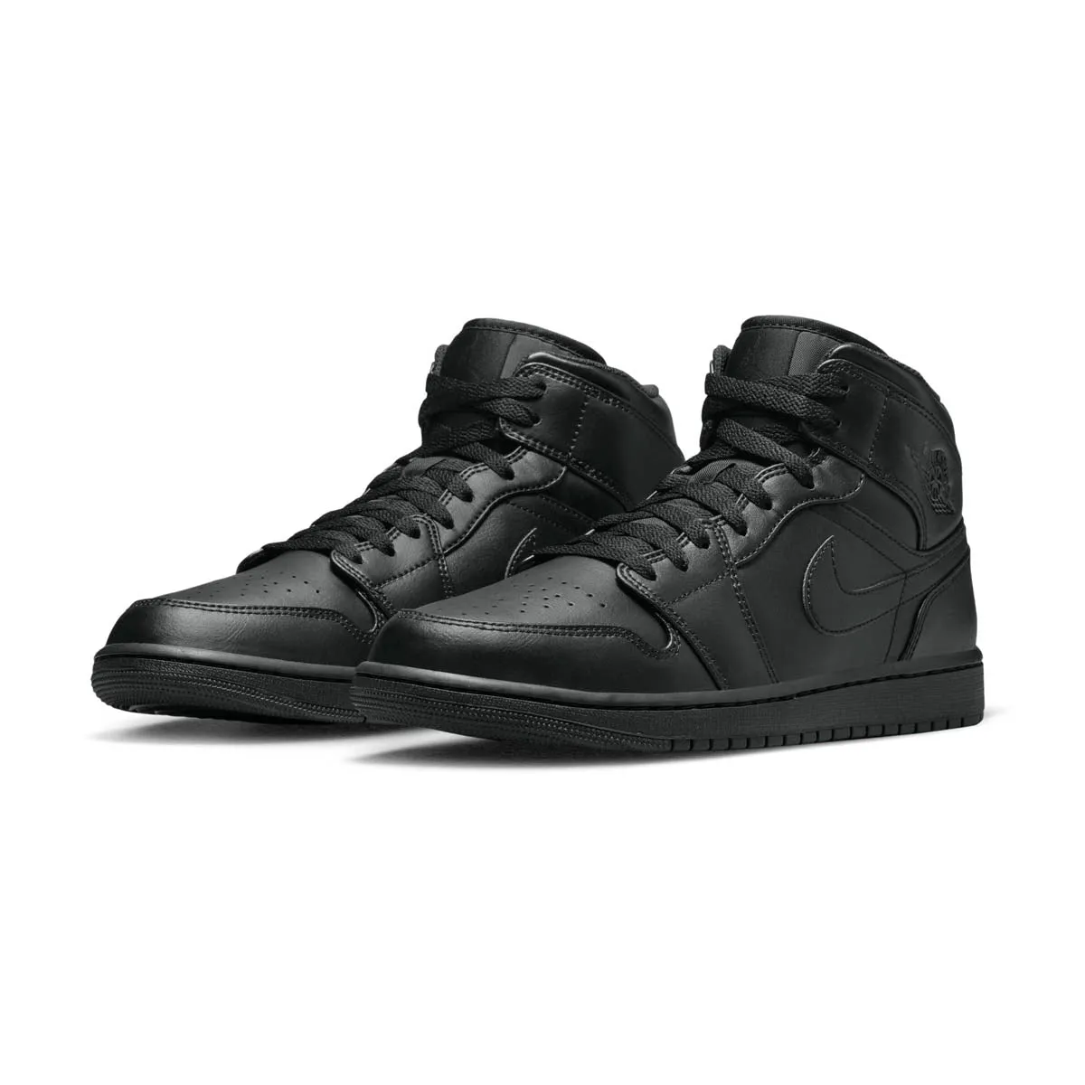 Air Jordan 1 Mid 'Triple Black' Men's Shoes