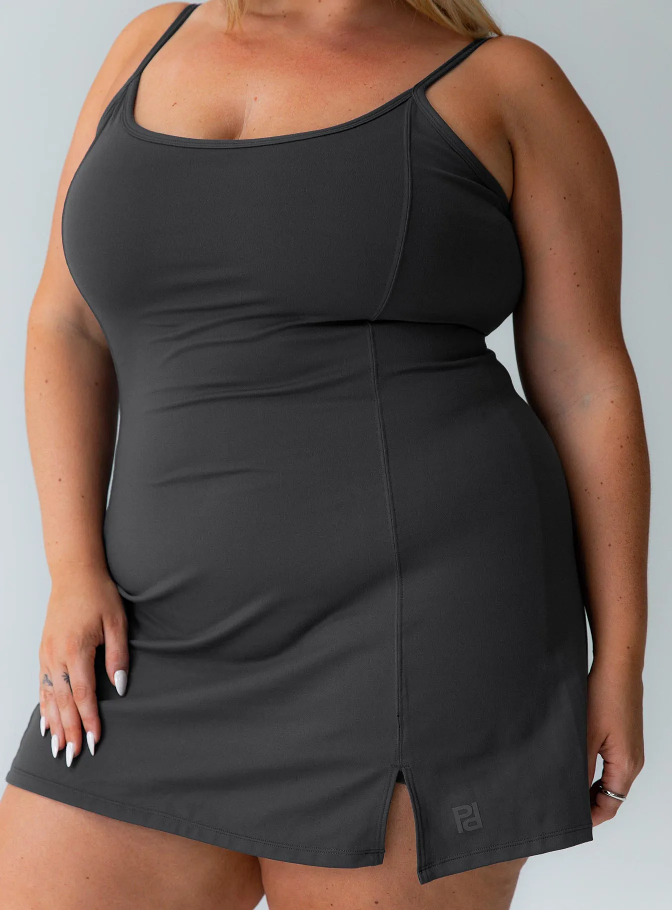 Ambition Activewear Mini Dress Grey Curve