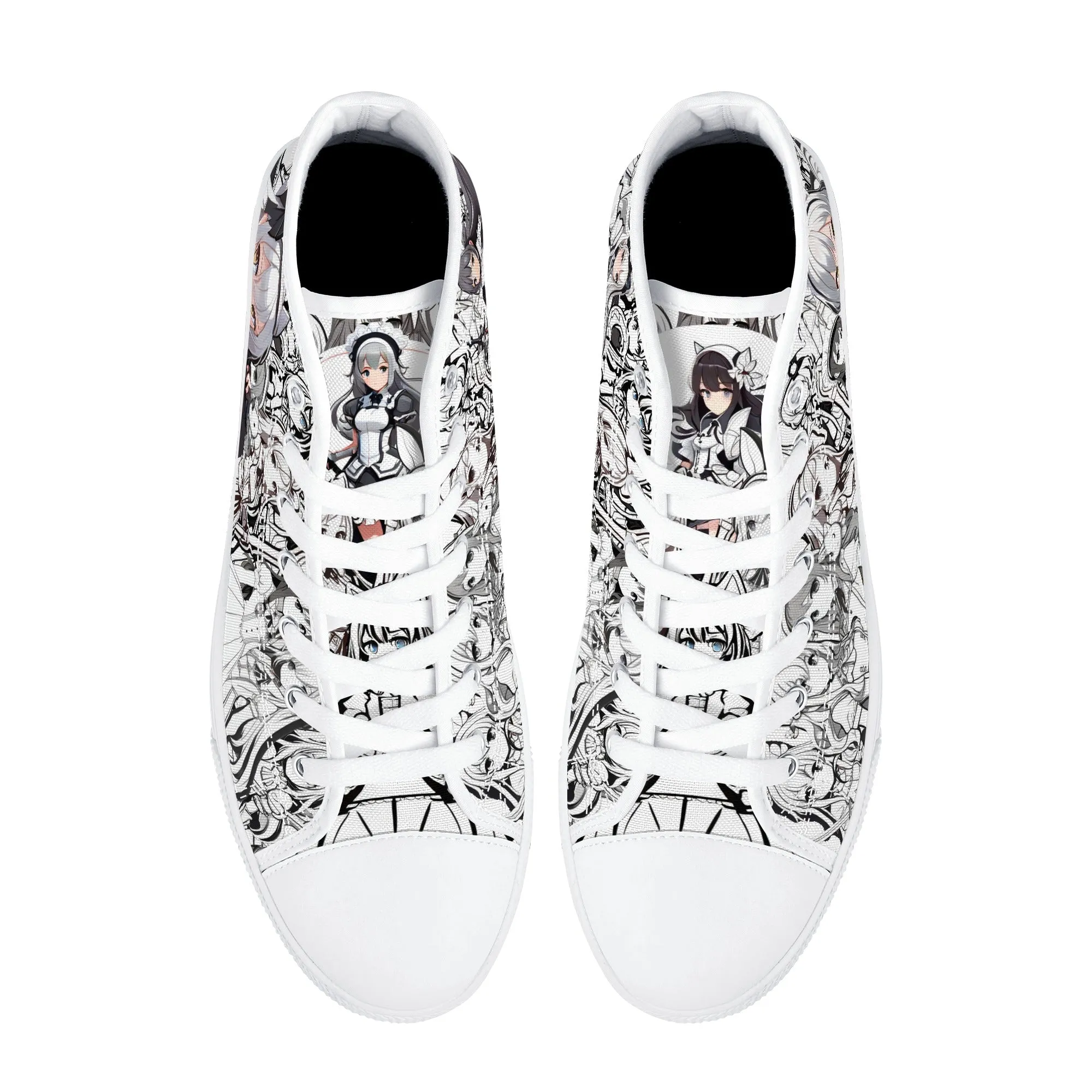 Anime Pattern Collection - Mens Classic High Top Canvas Shoes