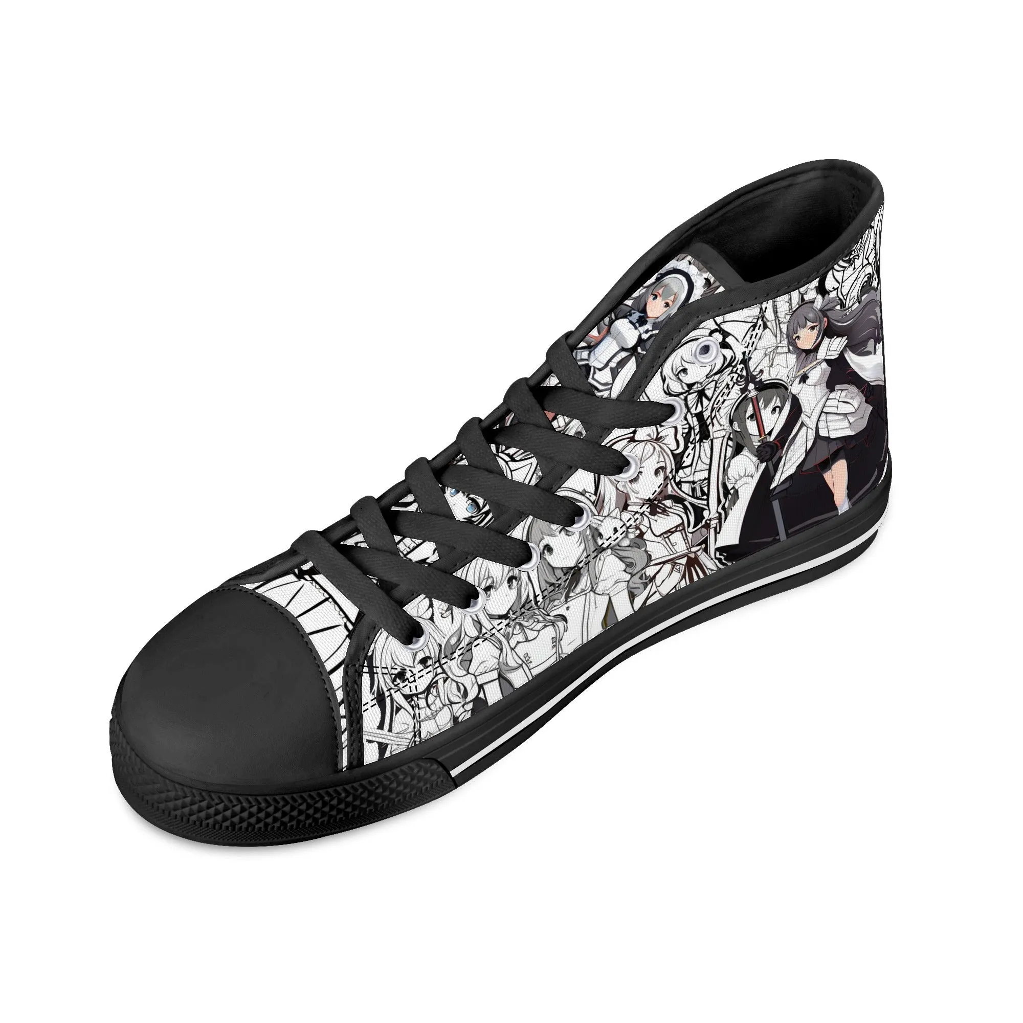 Anime Pattern Collection - Mens Classic High Top Canvas Shoes