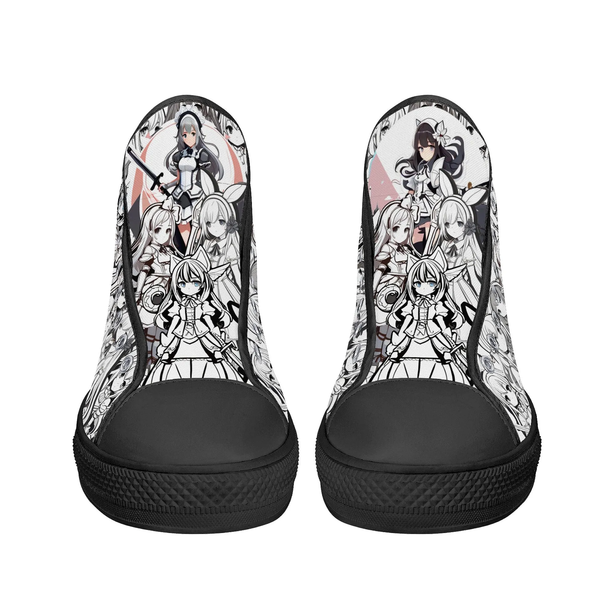 Anime Pattern Collection - Mens Classic High Top Canvas Shoes