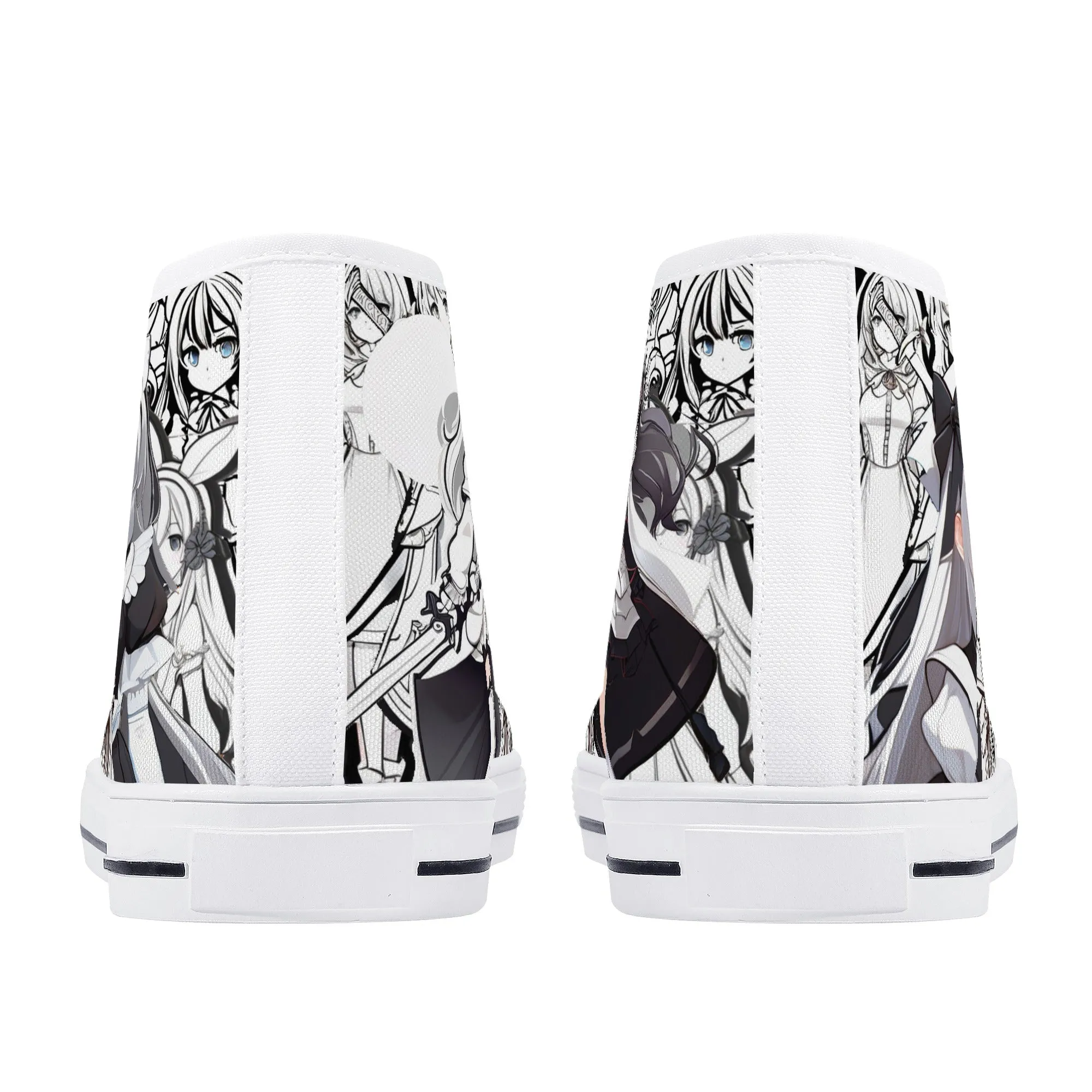 Anime Pattern Collection - Mens Classic High Top Canvas Shoes