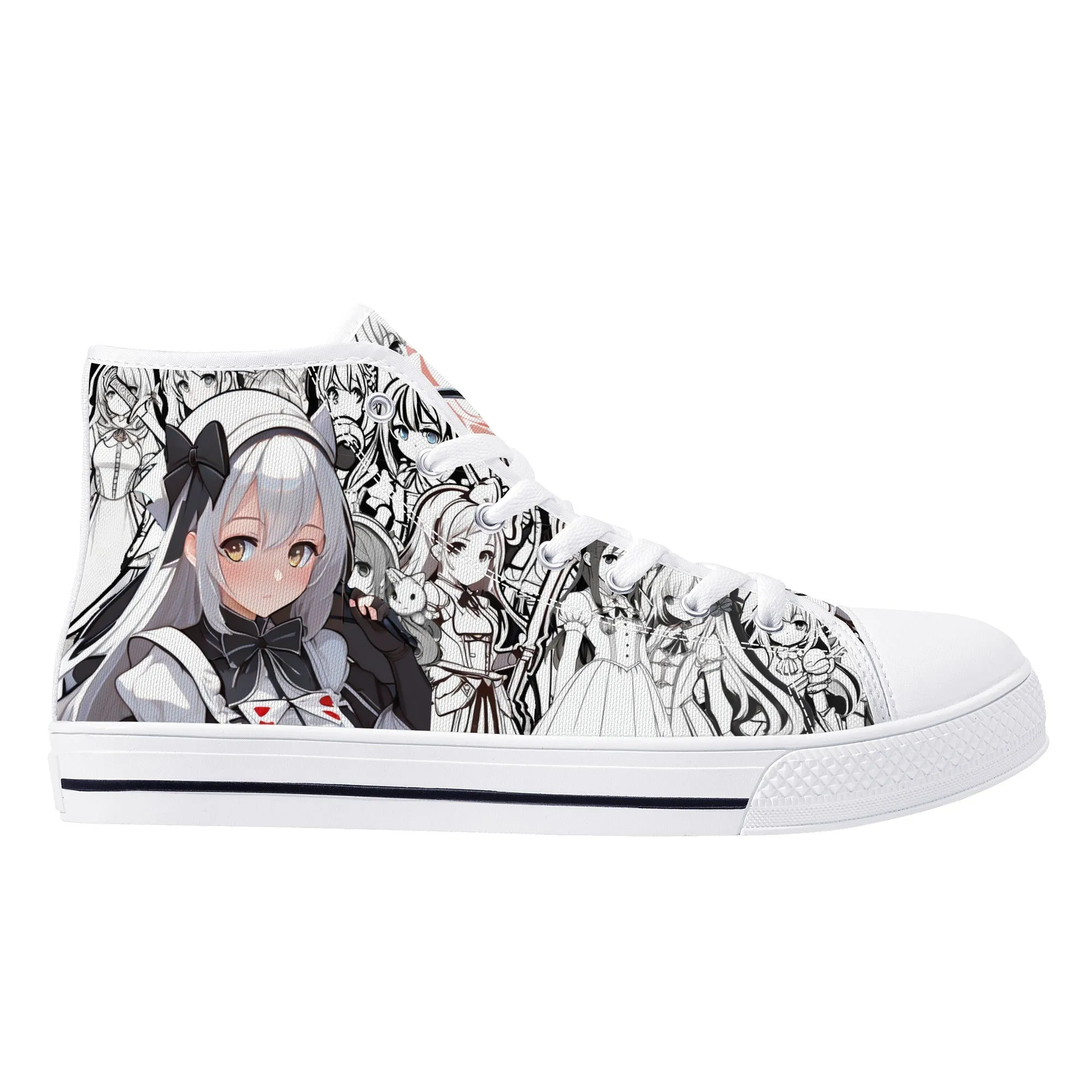 Anime Pattern Collection - Mens Classic High Top Canvas Shoes