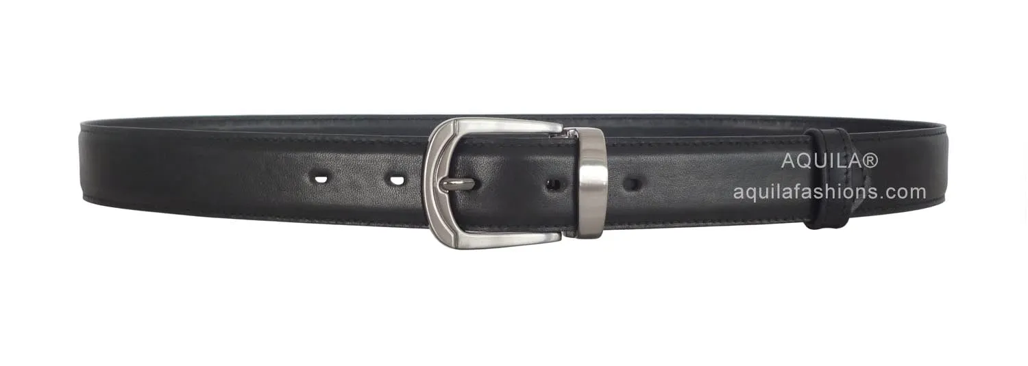 Aquila 30mm reversible calfskin belt w buckle 30001