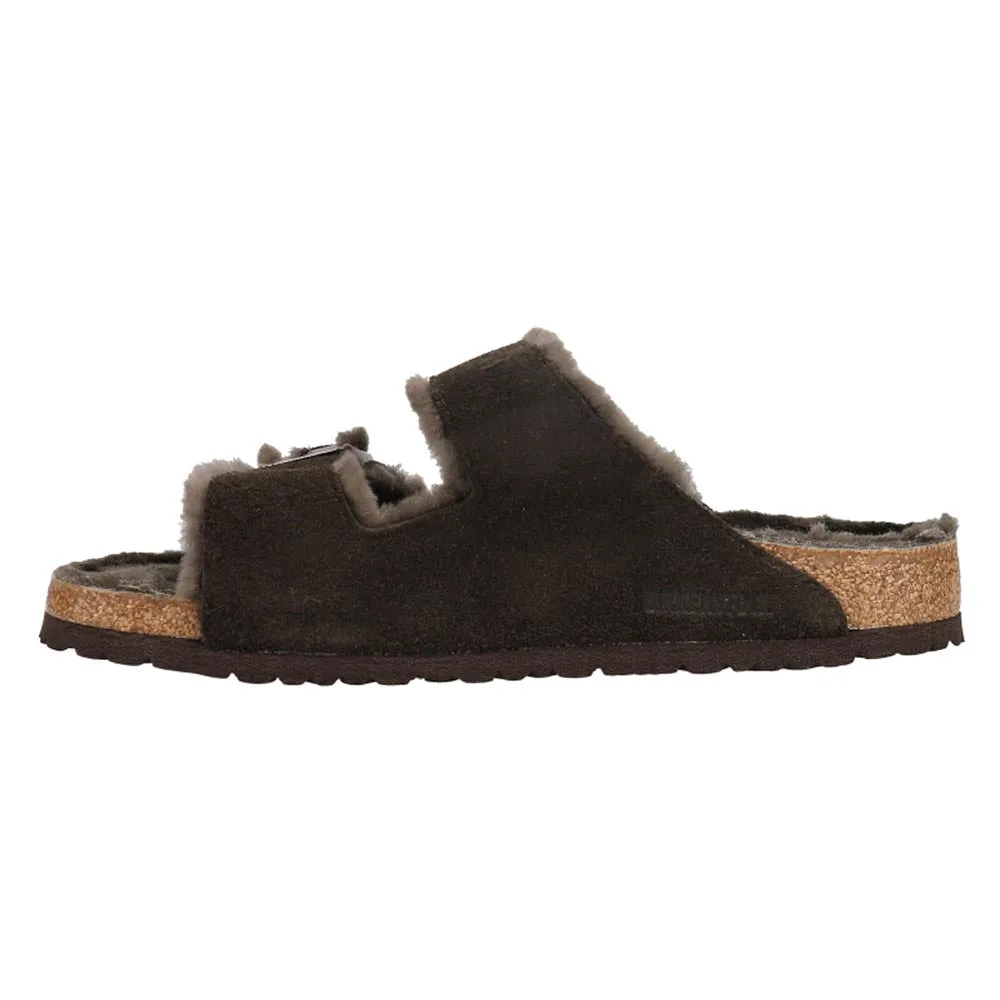 Arizona Shearling Suede Slide Sandals