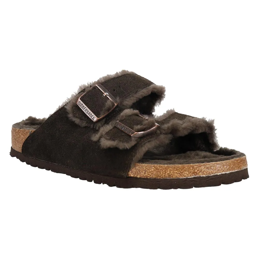 Arizona Shearling Suede Slide Sandals