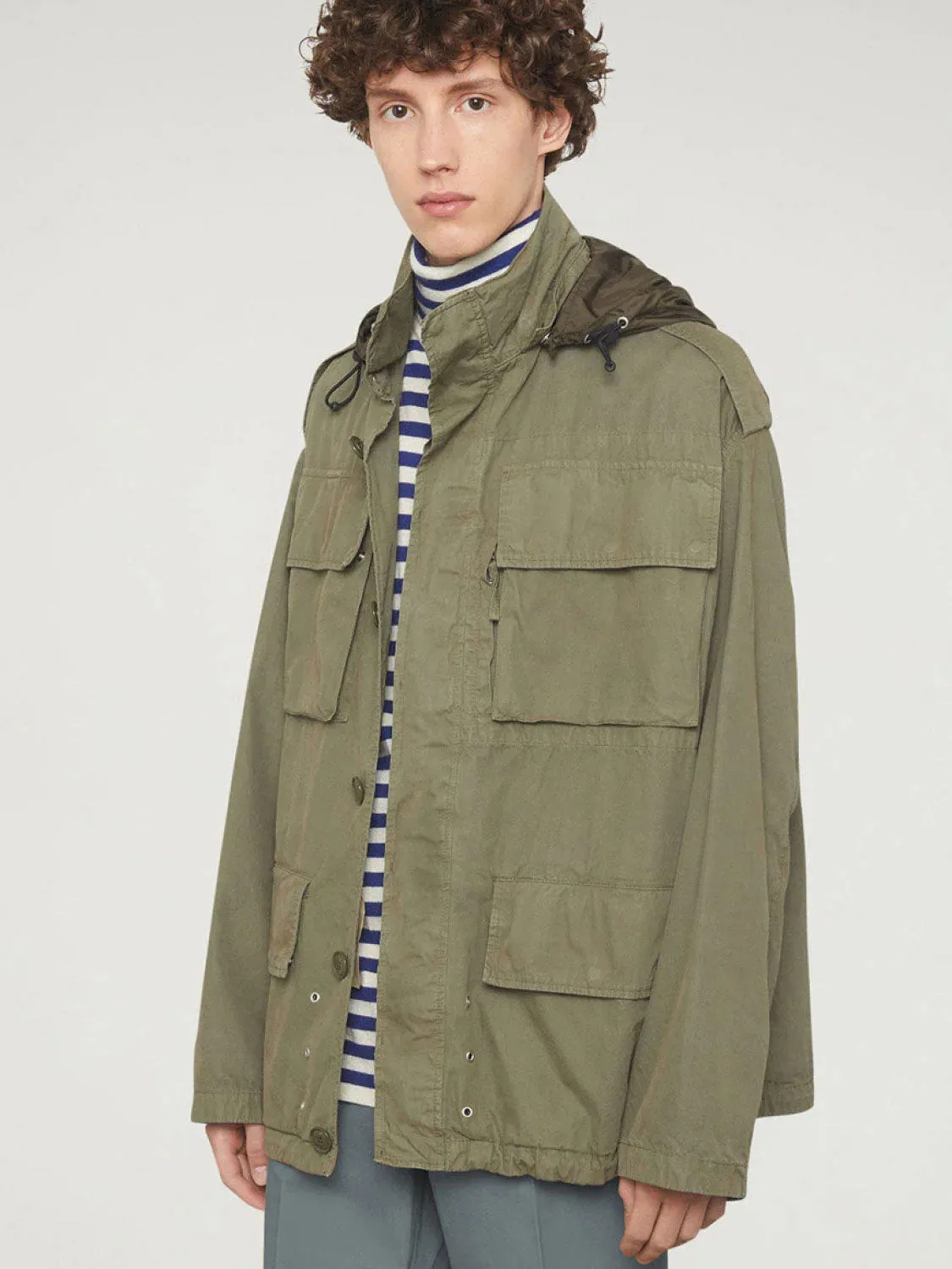 Aspesi Cotton Canvas Field Jacket Khaki