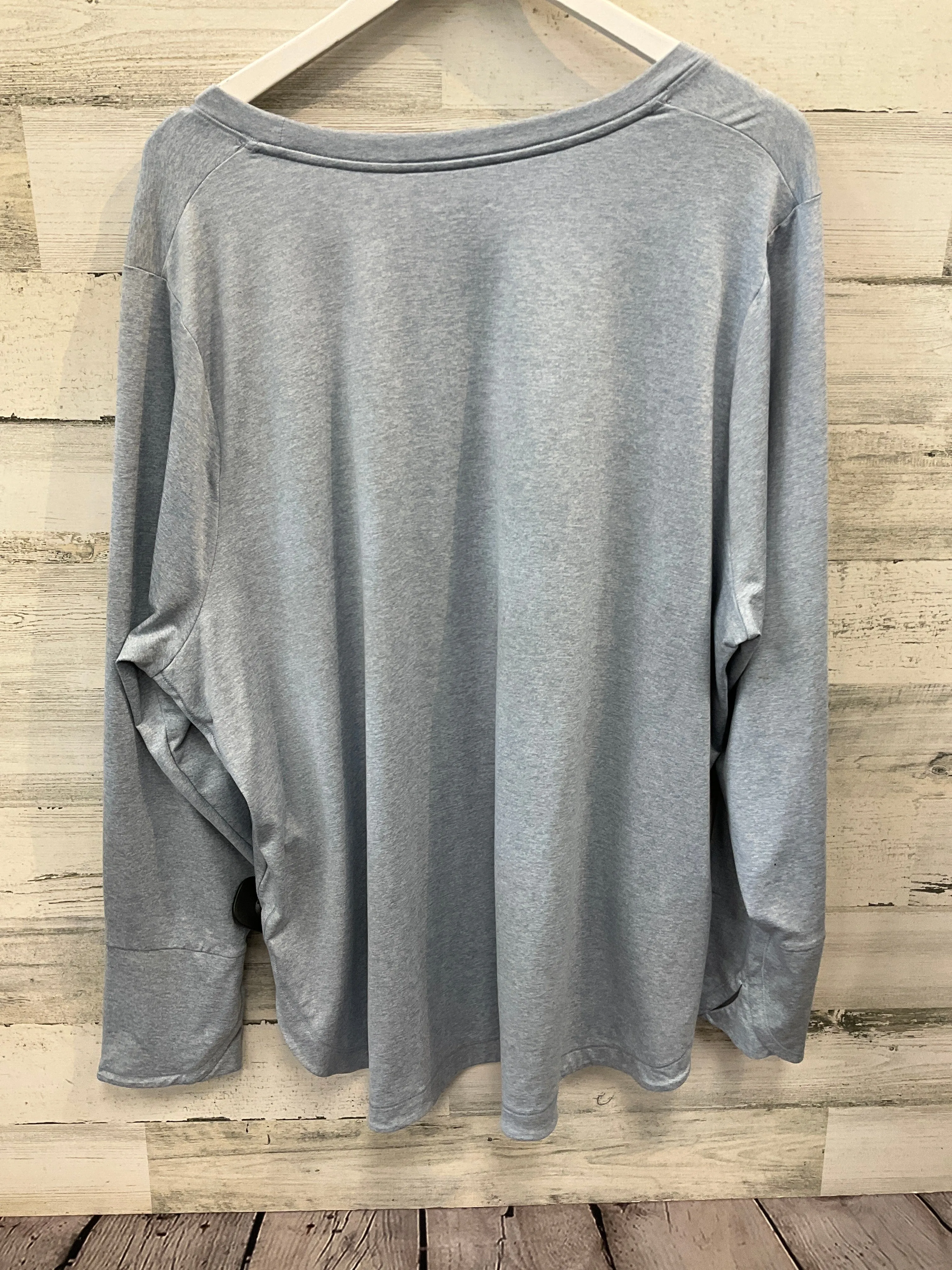 Athletic Top Long Sleeve Crewneck By Athleta In Blue, Size: 3x