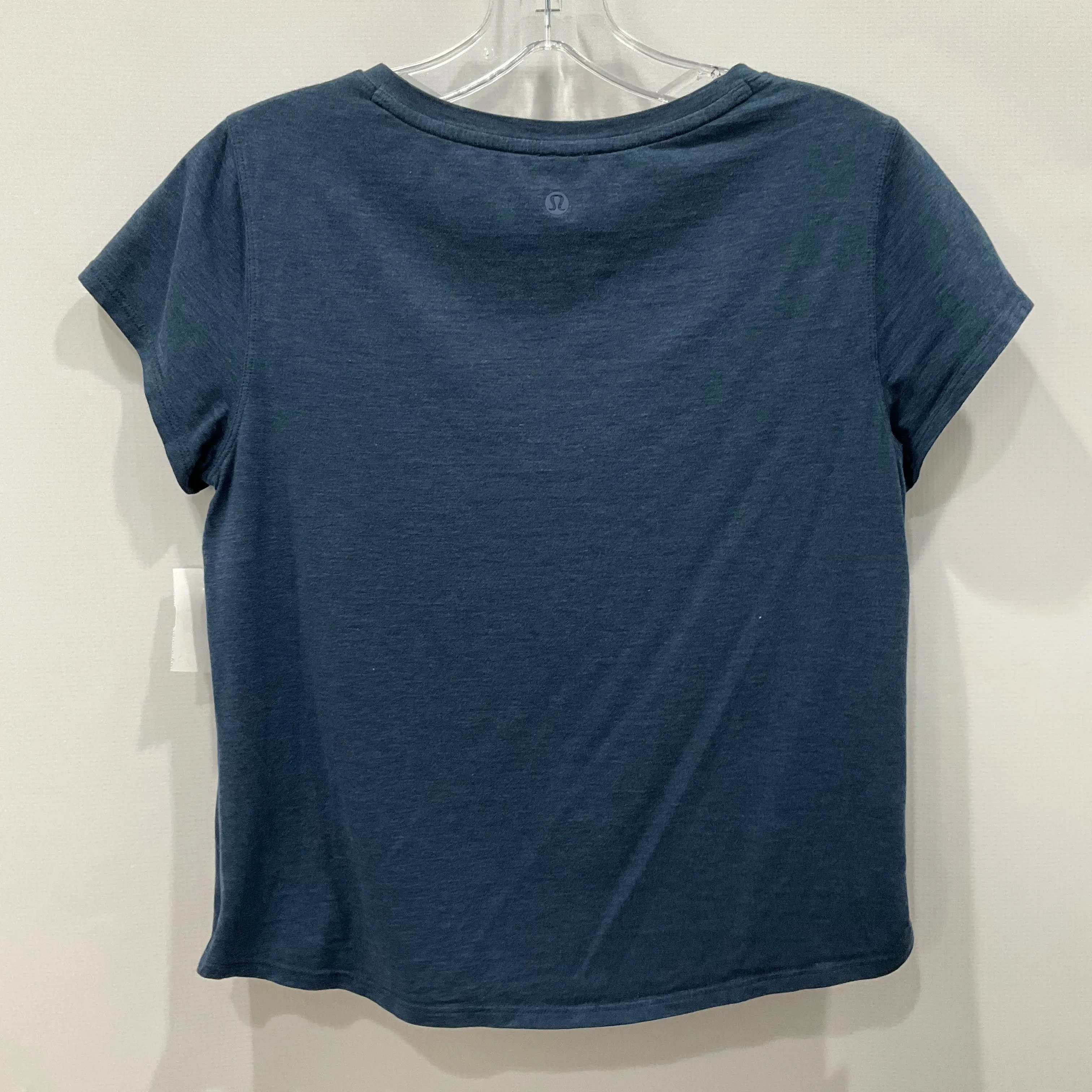 Athletic Top Short Sleeve By Lululemon In Blue, Size: 4