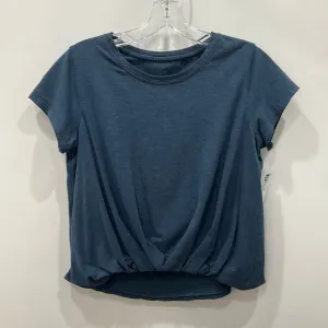 Athletic Top Short Sleeve By Lululemon In Blue, Size: 4