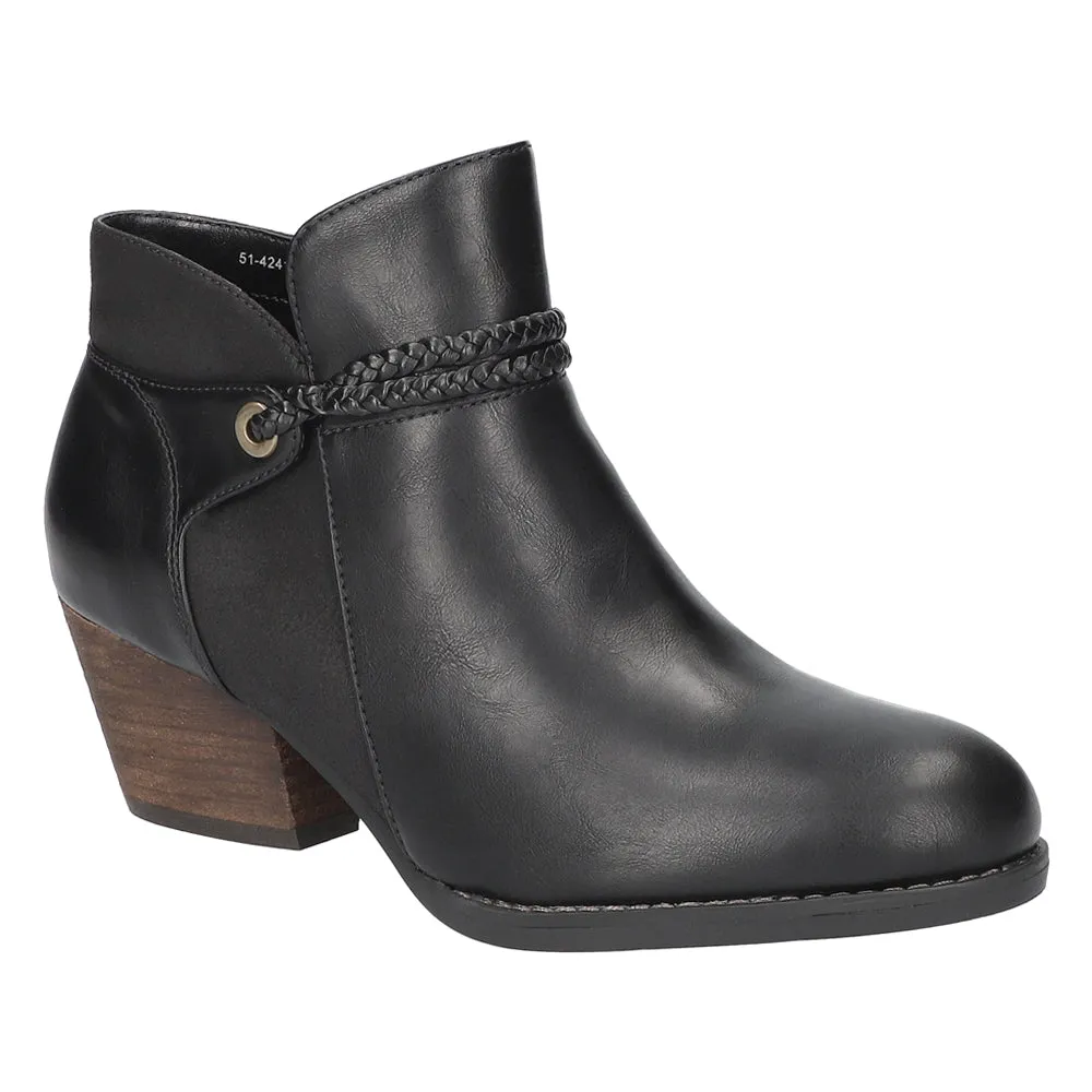 Audrina Round Toe Zippered Booties