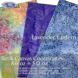 Batik Canvas Coordinate Pack - Lavender Lantern