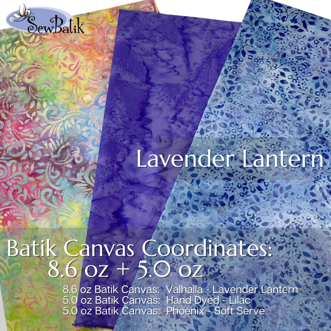 Batik Canvas Coordinate Pack - Lavender Lantern