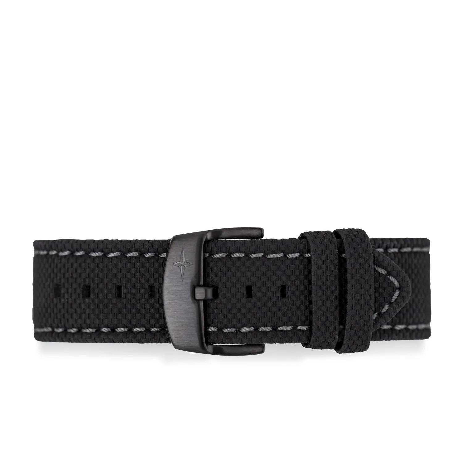 Black Cowhide with Textured Covering Strap 22mm 169.581.55