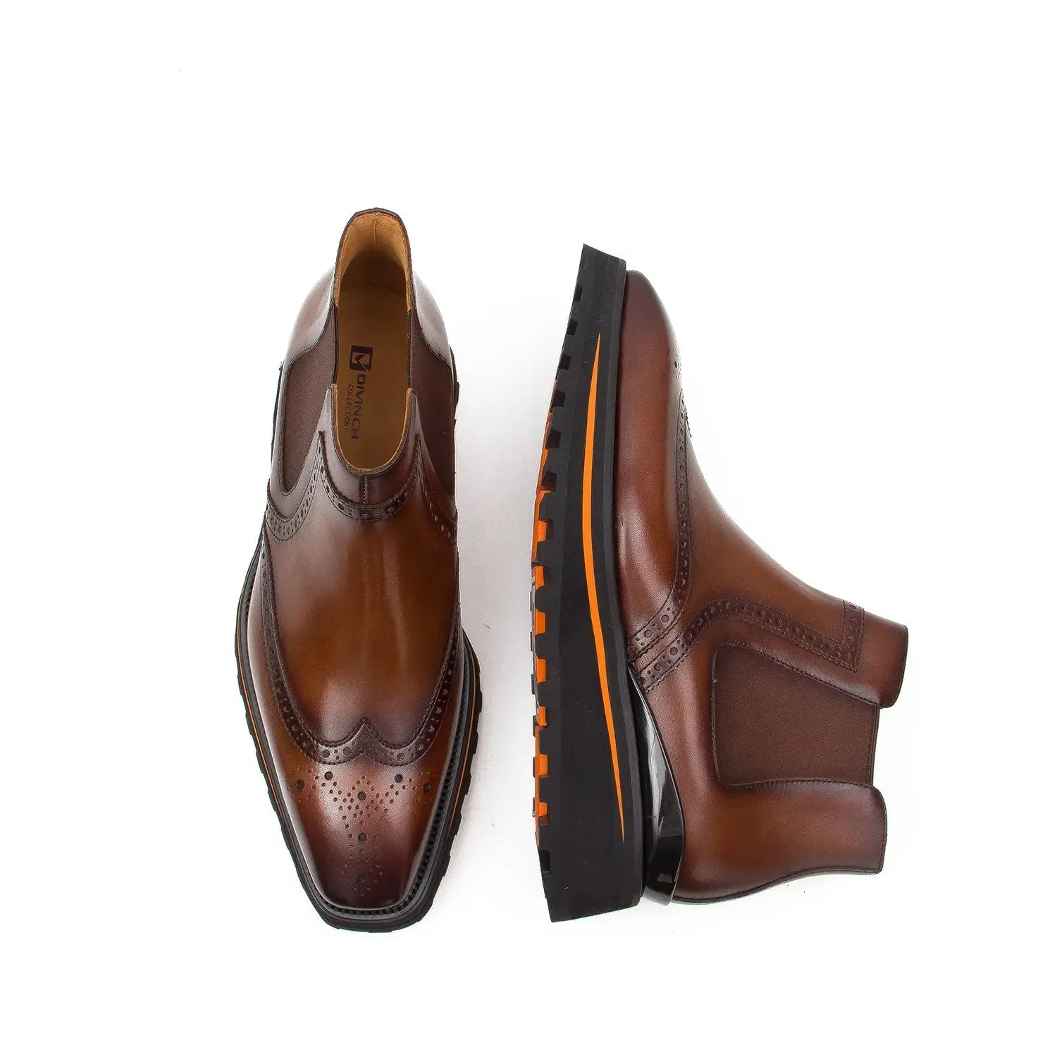 Brogue Thick-Soled Chelsea Boot 2891