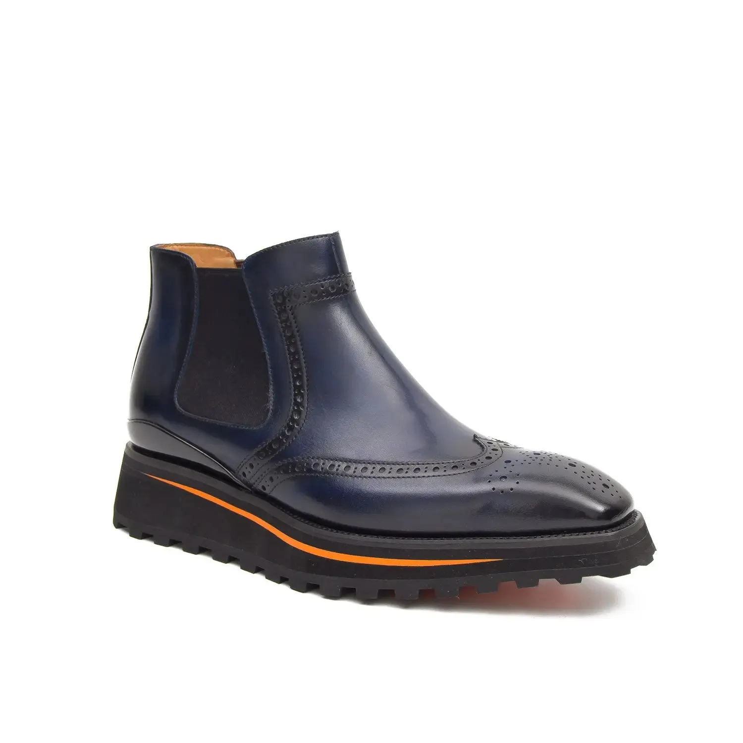 Brogue Thick-Soled Chelsea Boot 2891